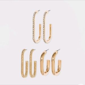 Sugarfix by Baublebar Gold Huggie Hoop Earring Set - 3pc